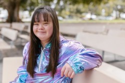 Young girl smiling